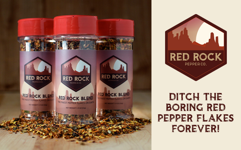 Pepper Flakes - Party Favors - Red Rock Pepper Co. Brochure Logo